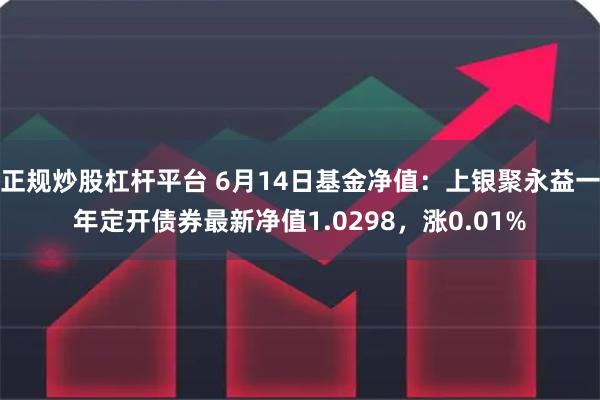 正规炒股杠杆平台 6月14日基金净值：上银聚永益一年定开债券最新净值1.0298，涨0.01%
