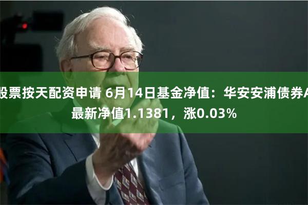 股票按天配资申请 6月14日基金净值：华安安浦债券A最新净值1.1381，涨0.03%