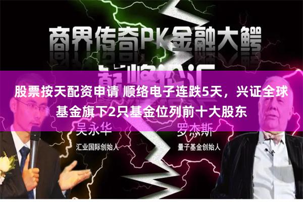 股票按天配资申请 顺络电子连跌5天，兴证全球基金旗下2只基金位列前十大股东