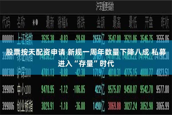 股票按天配资申请 新规一周年数量下降八成 私募进入“存量”时代