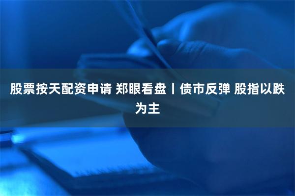 股票按天配资申请 郑眼看盘丨债市反弹 股指以跌为主