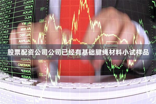 股票配资公司公司已经有基础腱绳材料小试样品